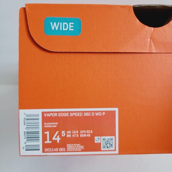 Nike Vapor Edge Speed 360 Football Cleats DO1145-001 Size 14.5 Wide Black main image 8